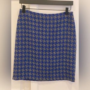 J. McLaughlin Lined Wool Houndstooth Pencil Skirt, Size 4, Barely Worn